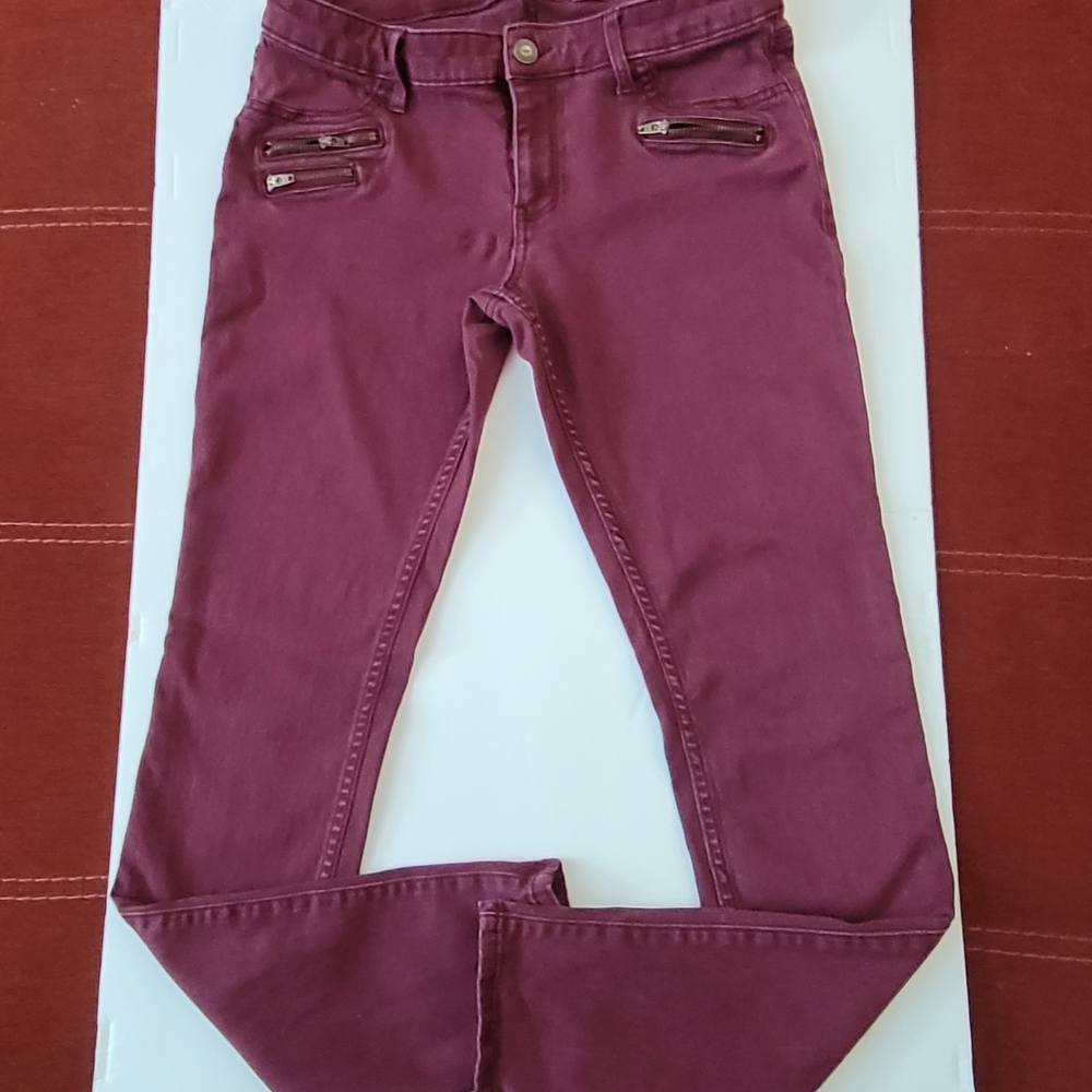 Hollister Women's Dark Red Skinny Jeans